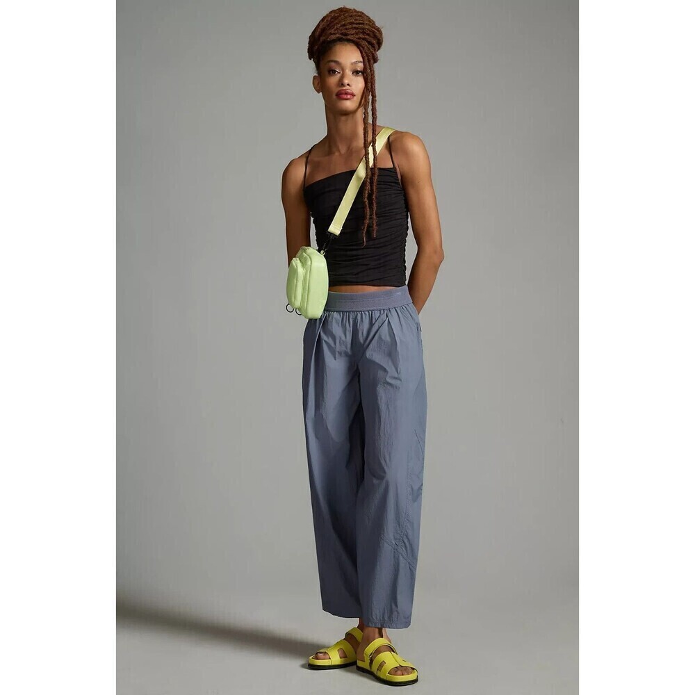 Anthropologie Daily Practice Wide Leg Wind Breaker Pants Size S Casual Lounge